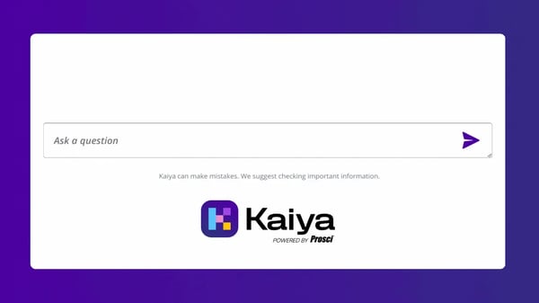 An example of Kaiya being used to support change management